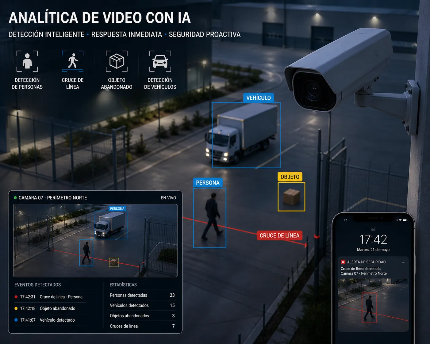 Cámaras con analítica de inteligencia artificial