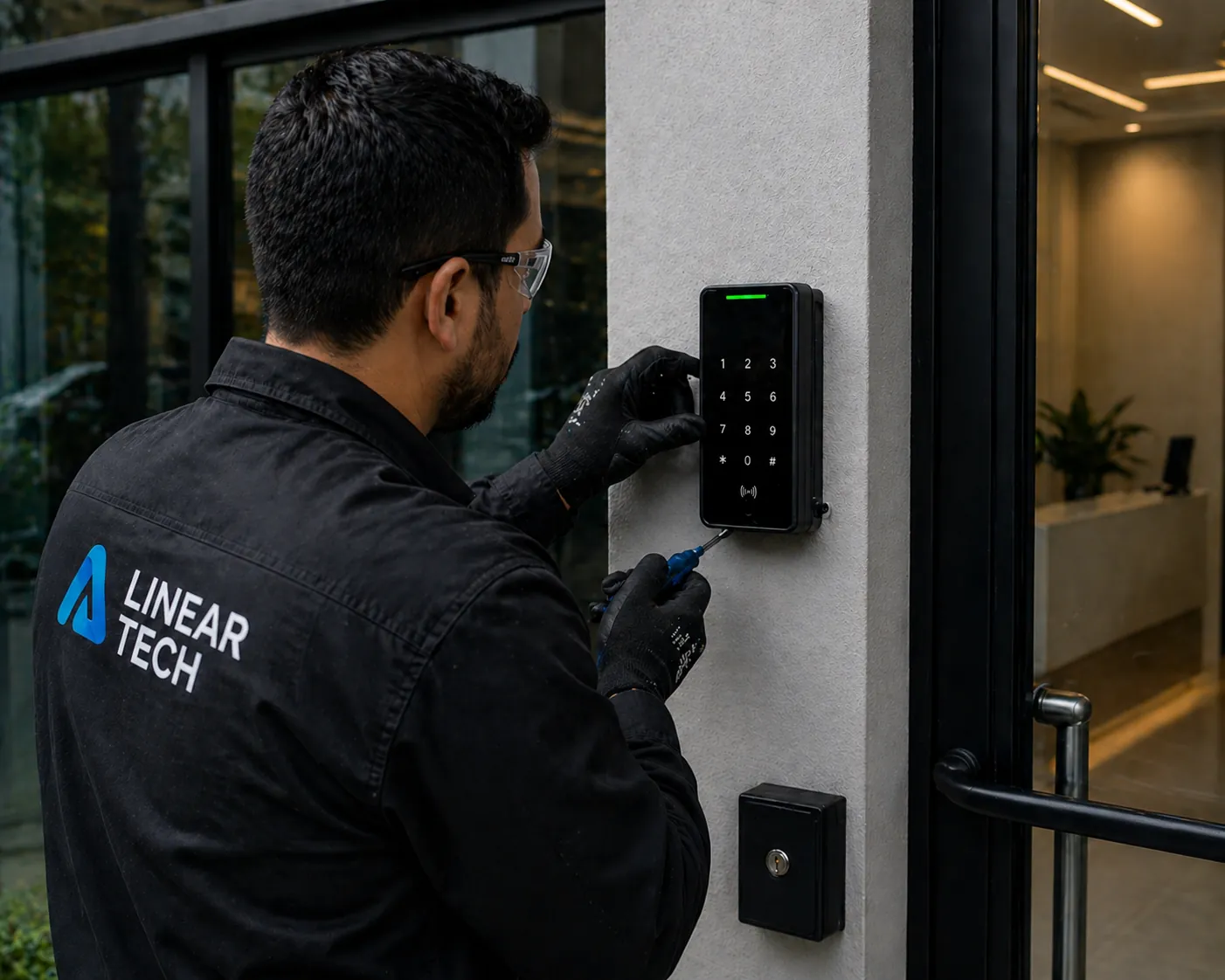 Instalación de control de acceso en planta industrial