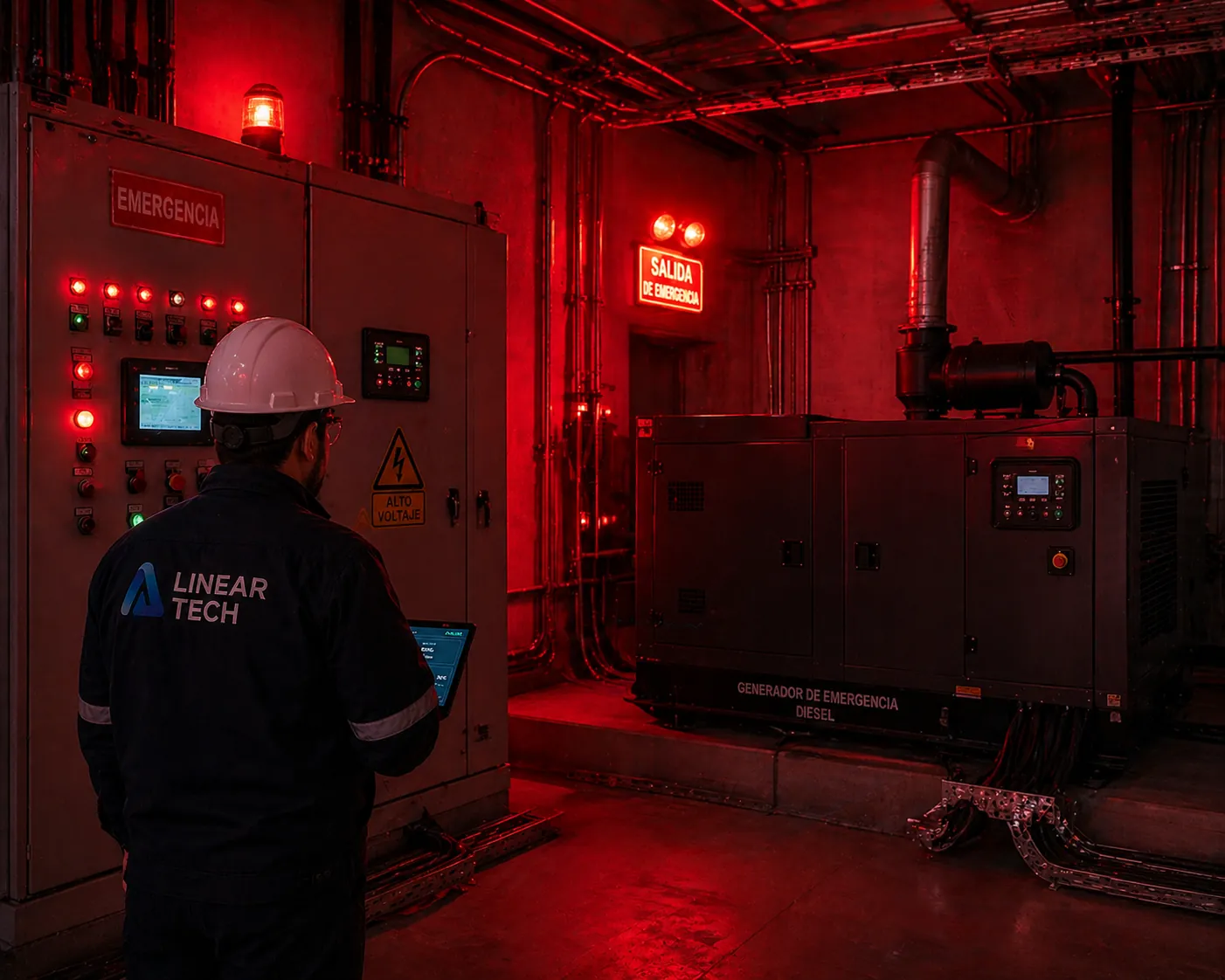 Instalación de equipos de energía en área crítica