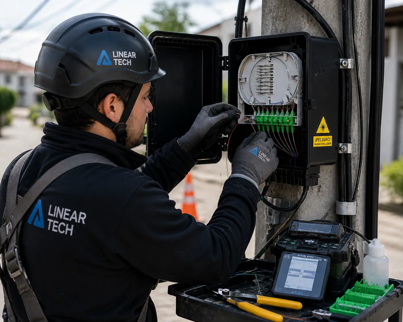 Instalación y certificación de fibra óptica para operación crítica