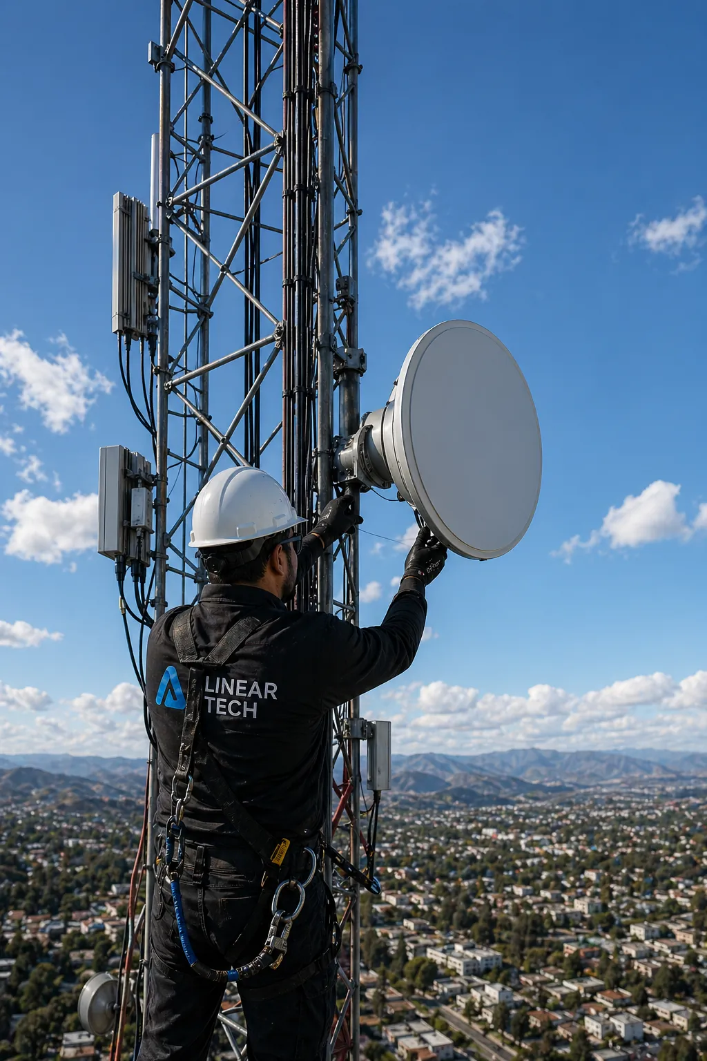 Torre autosoportada para enlaces RF y microonda