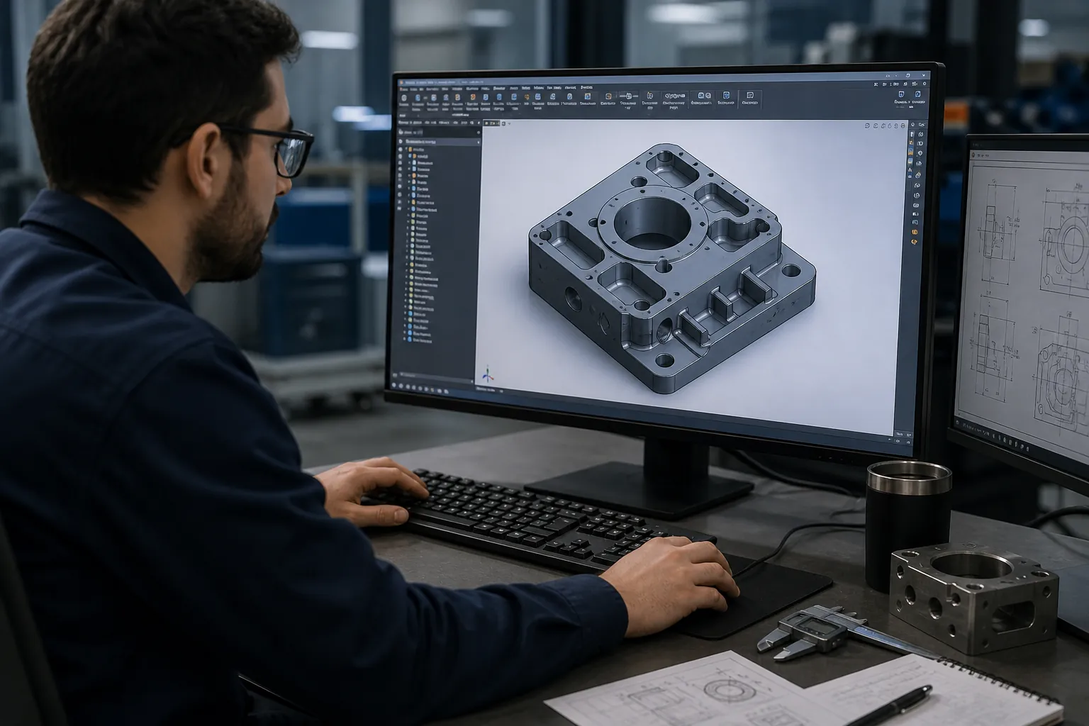 Diseño CAD para servicio de maquinado CNC